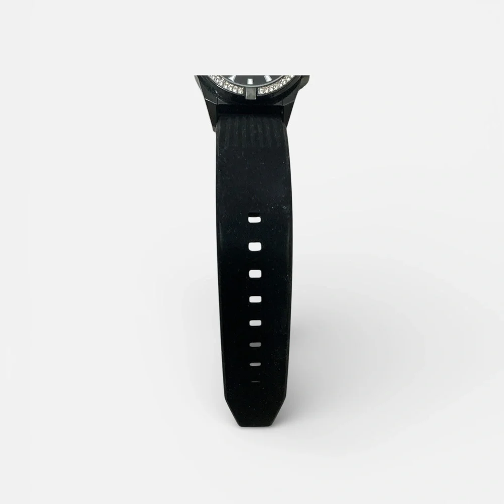 Caravelle by Bulova Black Watch with Crystal Accents